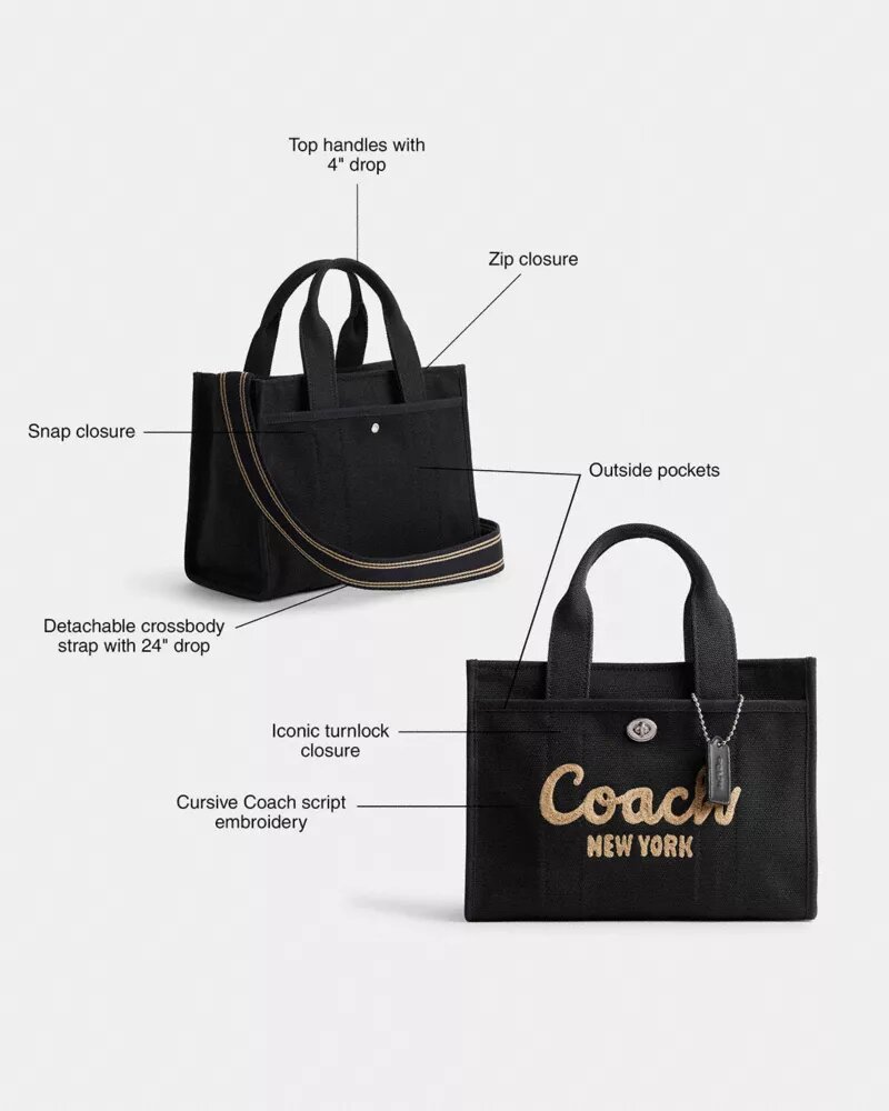 Disney X Coach Cargo Tote Bag 26 with Mickey Mouse in Regenerative Cotton Canvas